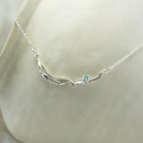 Riviera Sterling Silver Blue Topaz Necklace