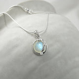 Fiery Moonstone Droplet Pendant, Bracelet and Earrings Set
