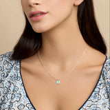 Sterling Silver Blue Fire Opal Heart Earrings and Pendant Set