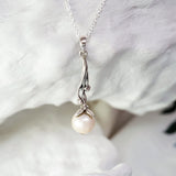 Sterling Silver Ornate Pearl Pendant