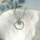 Organic Sterling Silver Opal Pendant Necklace