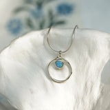 Organic Sterling Silver Opal Pendant Necklace