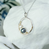 Handmade Organic Pearl Duo Pendant