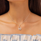 Undulating Sterling Silver and Blue Topaz Necklace, Bangle and Earrings Set
