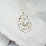 Spiral Moonstone Pendant Necklace