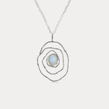 Spiral Moonstone Pendant Necklace