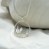 Riviera Pearl and Blue Topaz Pendant