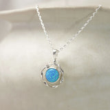 Dainty Round Opal Bracelet, Earrings and Necklace Set