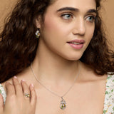 Moonstone, Peridot, Citrine and Topaz Earrings