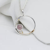 Rose Quartz Sterling Silver Pendant