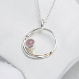 Rose Quartz Sterling Silver Pendant