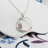 Rose Quartz Sterling Silver Pendant