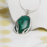 Sterling Silver Chrysocolla Pendant