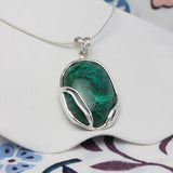Sterling Silver Chrysocolla Pendant