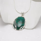 Sterling Silver Chrysocolla Pendant