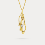 Elegant Lab-grown Diamond and 18KT Gold Pendant