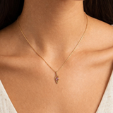 Dainty Pink Tourmaline 18KT Gold Pendant
