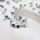 Sterling Silver and Semi-Precious Gemstone Ring