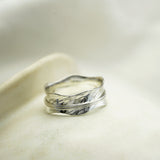 Handmade Textured Sterling Silver Spinning Ring