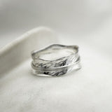 Handmade Textured Sterling Silver Spinning Ring