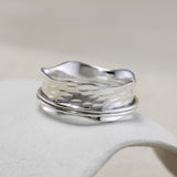 Handmade Textured Sterling Silver Spinning Ring