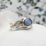 Unique Iridescent Labradorite Ring