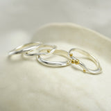 Organic Sterling Silver Stacking Rings