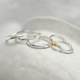 Organic Sterling Silver Stacking Rings