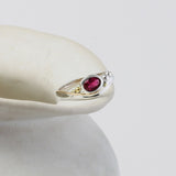 Dainty Ruby CZ Ring