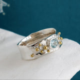 Blue Topaz Ring with Sterling Silver