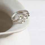 Dainty Mixed Metal Flower Ring