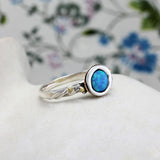 Handmade Opulent Blue Opal Ring