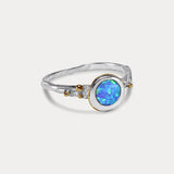 Handmade Opulent Blue Opal Ring