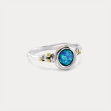 Handmade Opulent Blue Opal Ring