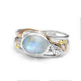 Sterling Silver Rainbow Moonstone Ring