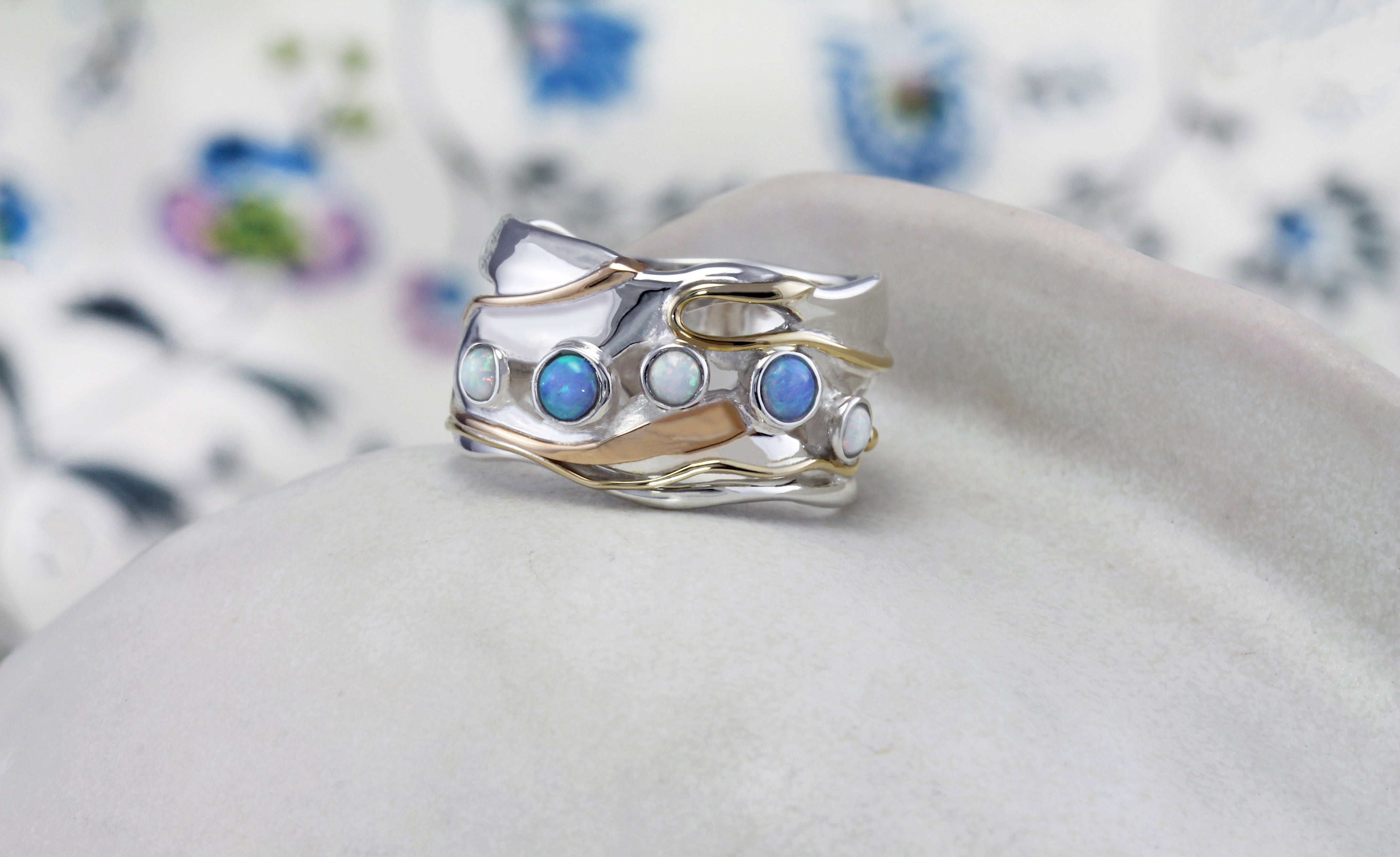 Silver Fire Opal Ring | Fire Opal Ring