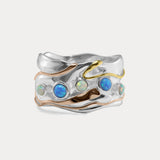 Quintet of Fire Opals Ring