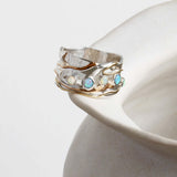 Quintet of Fire Opals Ring