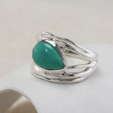 Organic Sterling Silver Turquoise Ring