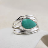 Organic Sterling Silver Turquoise Ring