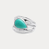 Organic Sterling Silver Turquoise Ring