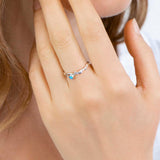 Coastal Blue Opal Ring