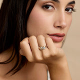 Pearl and Blue Topaz Sterling Silver Ring