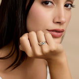 Pearl and Blue Topaz Sterling Silver Ring