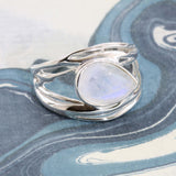 Sterling Silver Rainbow Moonstone Statement Ring