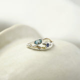 Sterling Silver Iolite and Blue Topaz Ring