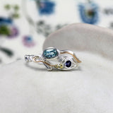Sterling Silver Iolite and Blue Topaz Ring