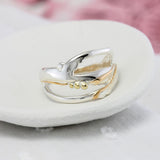 Around the Riverbend Sterling Silver Ring with Gold Details