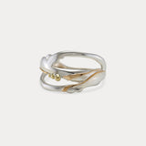 Around the Riverbend Sterling Silver Ring with Gold Details
