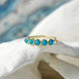 Harmonic Dainty Turquoise and Gold Ring